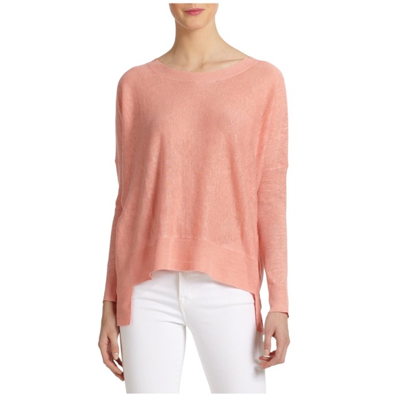 Eileen Fisher Linen High Low Sweater In 
